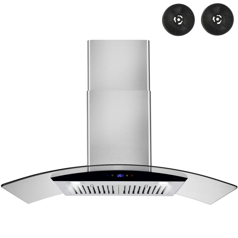AKDY 30 in. Convertible Kitchen Wall Mount Range Hood in Stainless