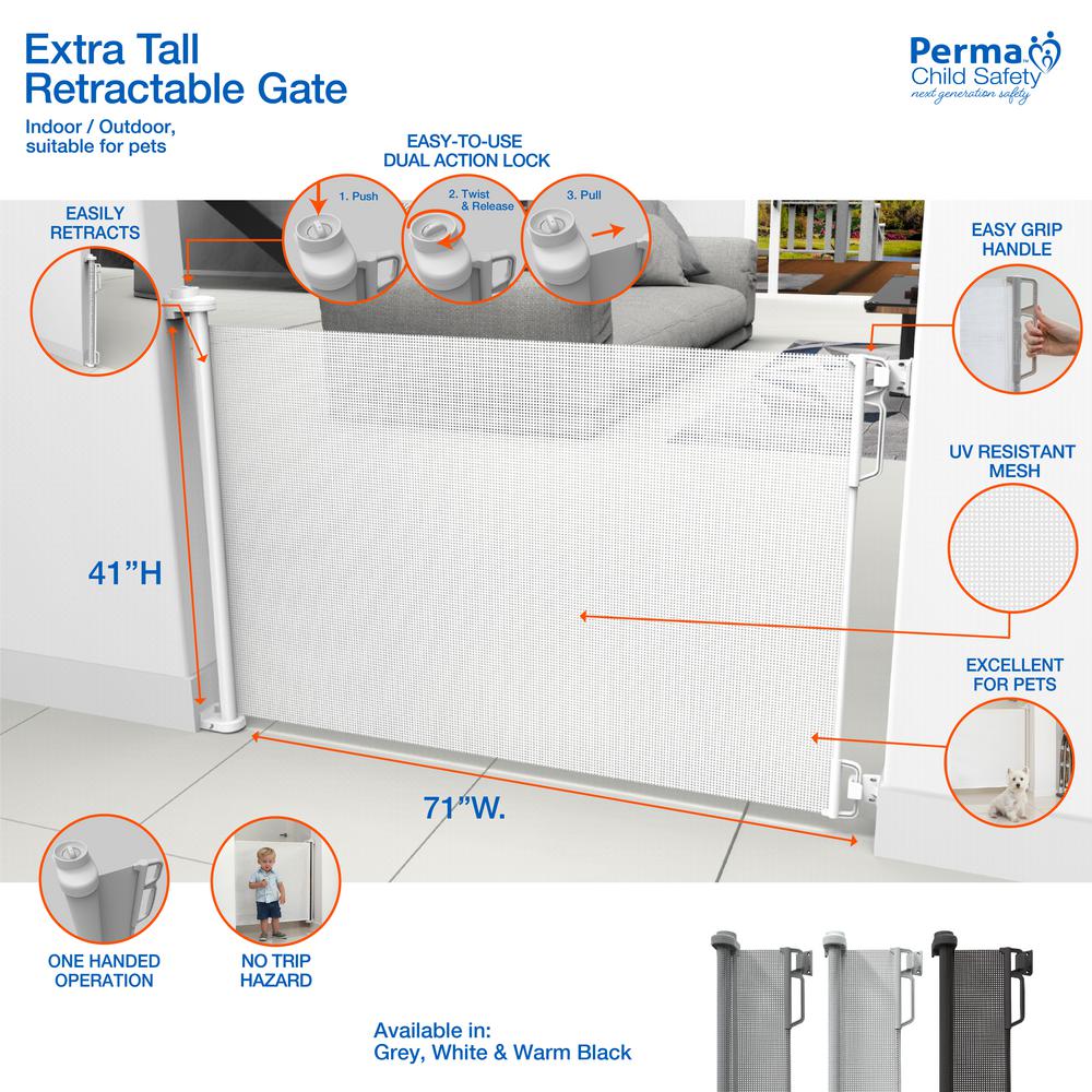 perma child safety outdoor retractable baby gate