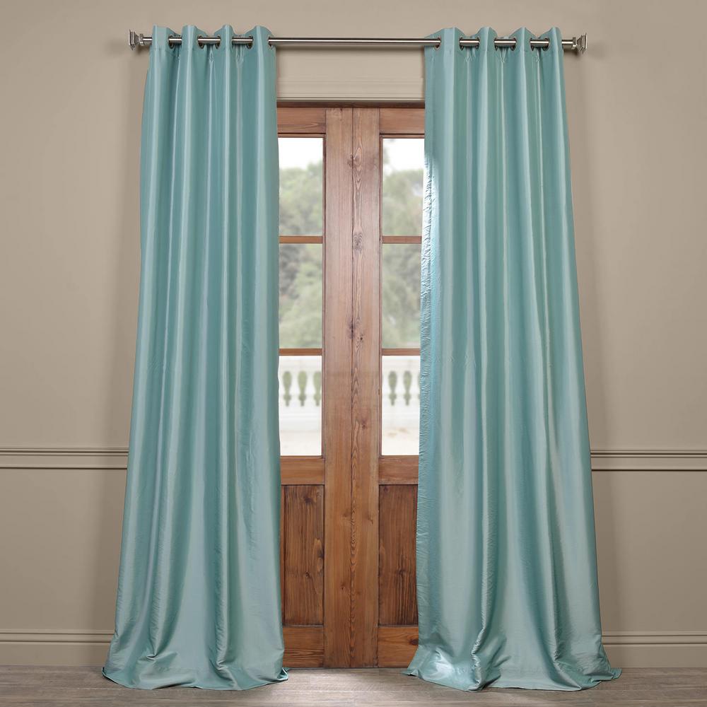Exclusive Fabrics Furnishings Robin S Egg Blue Grommet Blackout