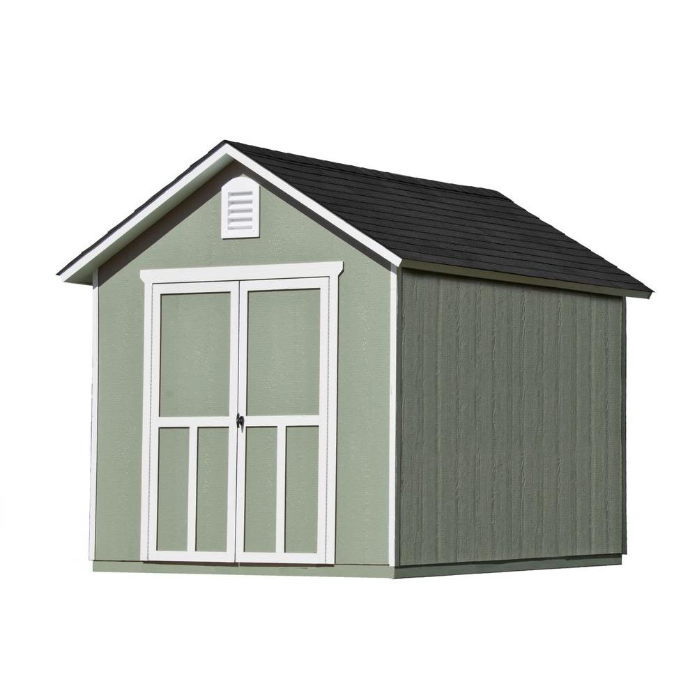 Handy Home Products Meridian 8 ft. x 10 ft. Wood Storage Shed ...