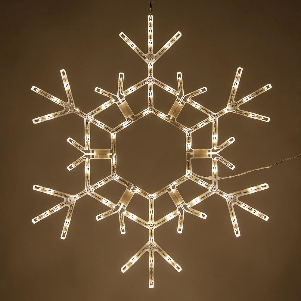 Kringle Traditions 36 in. 105-Light LED Warm White Folding Snowflake ...