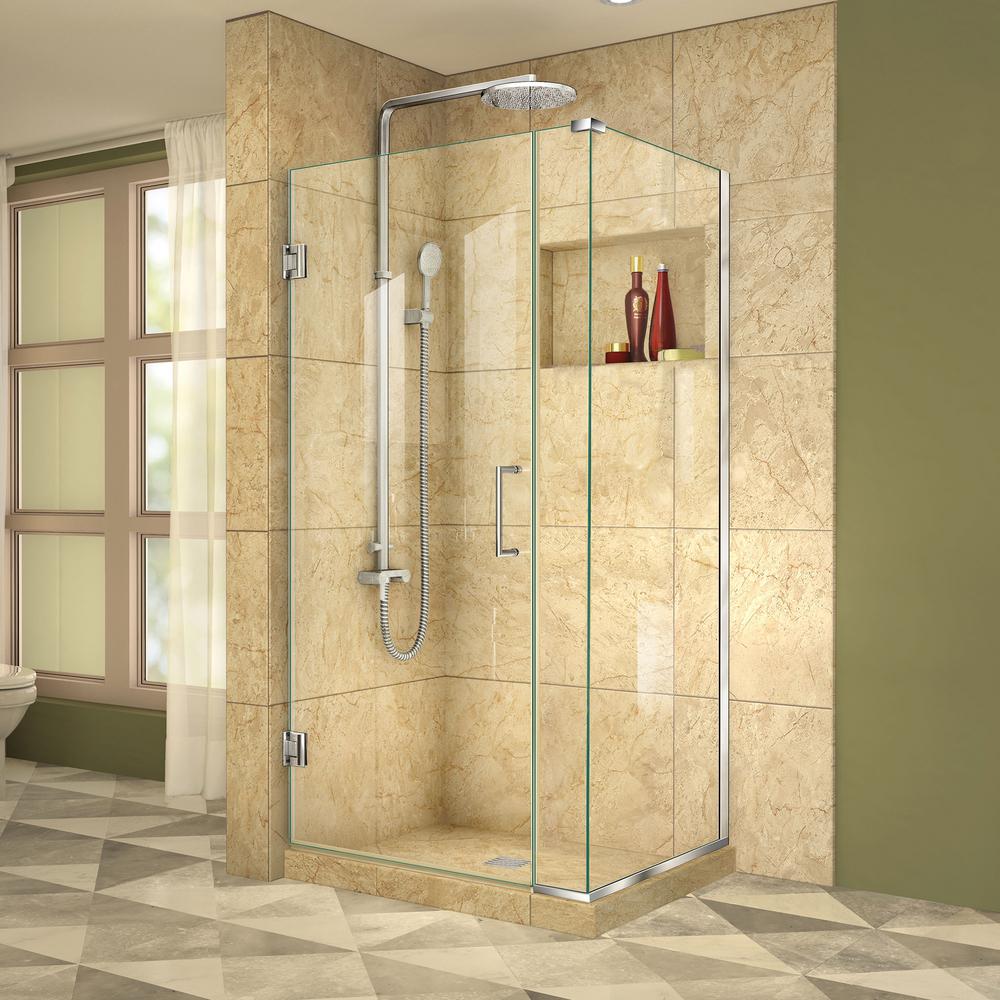 Dreamline Unidoor Plus 30 38 In X 36 In X 72 In Semi Frameless Hinged Corner Shower