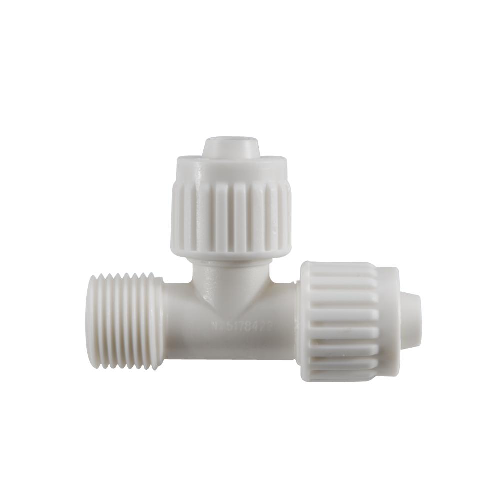 manifold tee fitting Plastic water pipe swivel fits 1/" bspt thread 2 pack