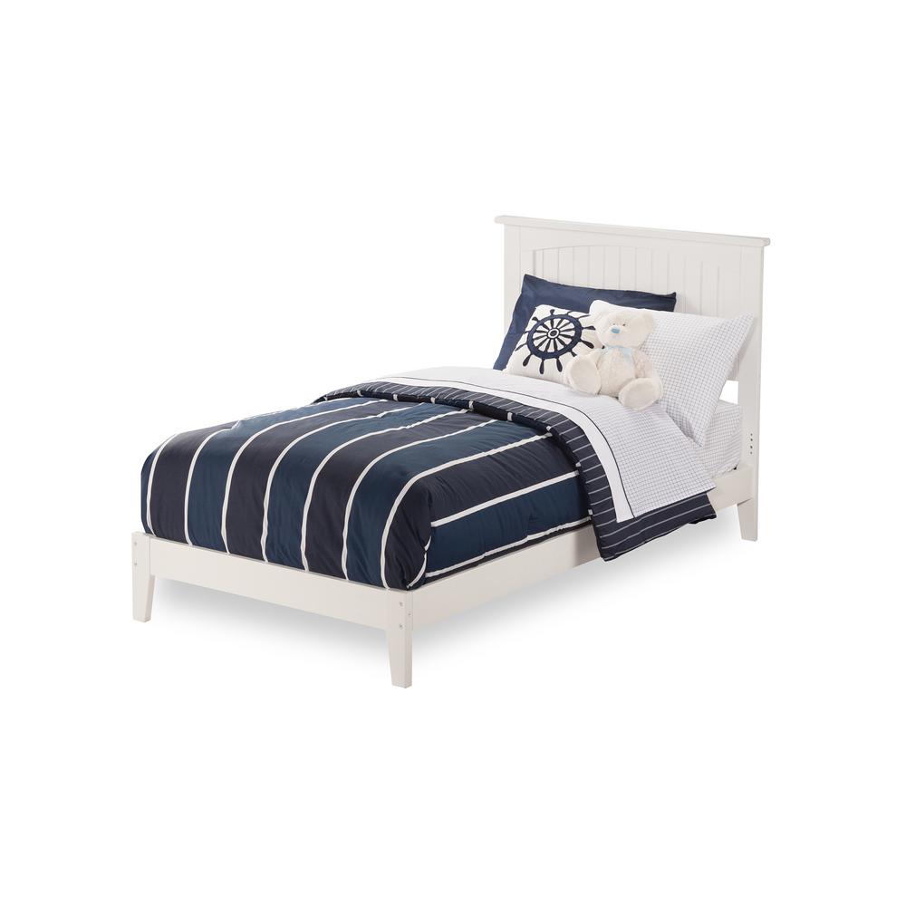 Atlantic Furniture Nantucket Twin Traditional Bed in WhiteAR8221032