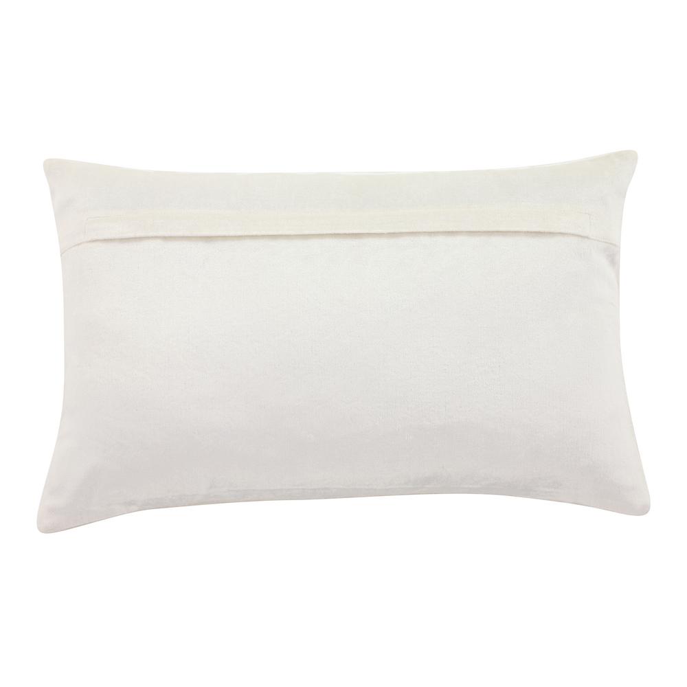 Litton Lane 21 In X 13 In Rectangular Cream Colored Velvet