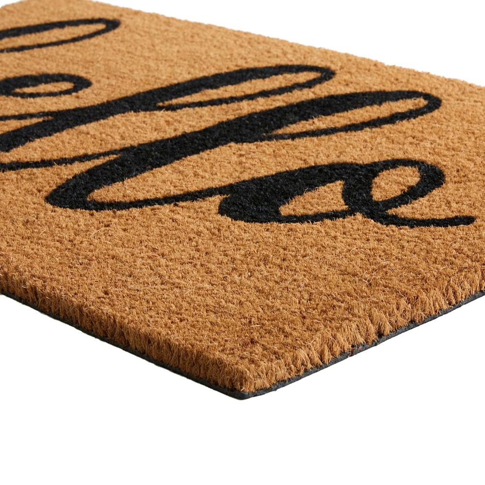 Trafficmaster Hello 18 In X 30 In Coir Door Mat Kera 22318 31b