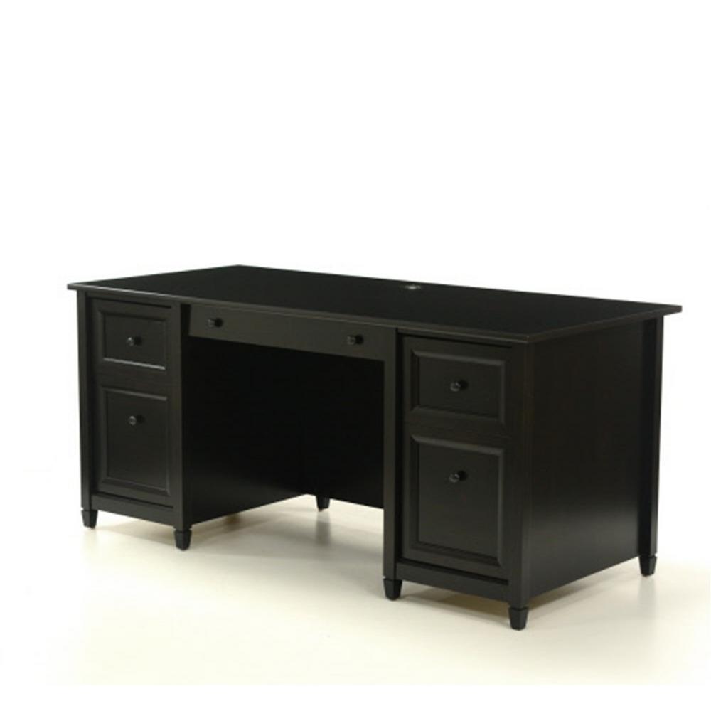 Sauder Edge Water Estate Black Desk 409042 The Home Depot