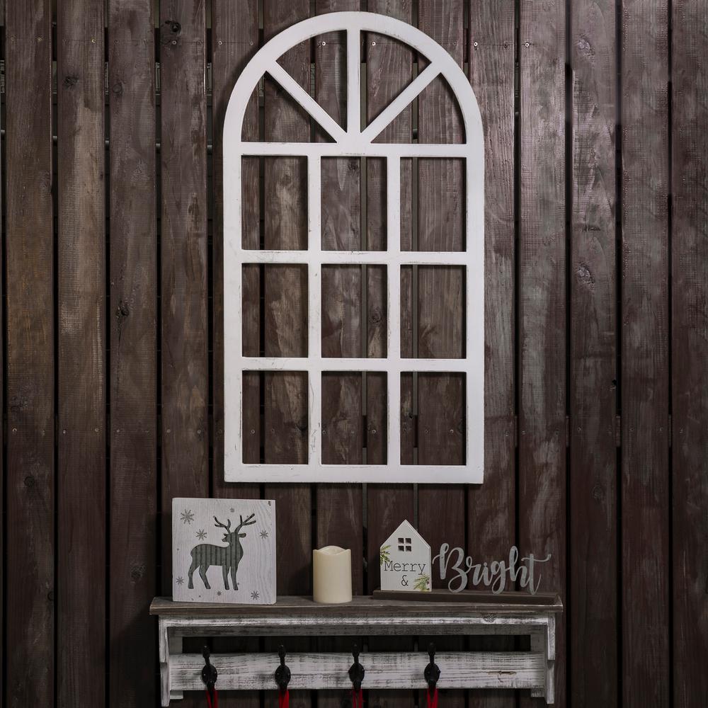 Glitzhome 36 In H Wooden Window Frame Wall Art 1505203485 The