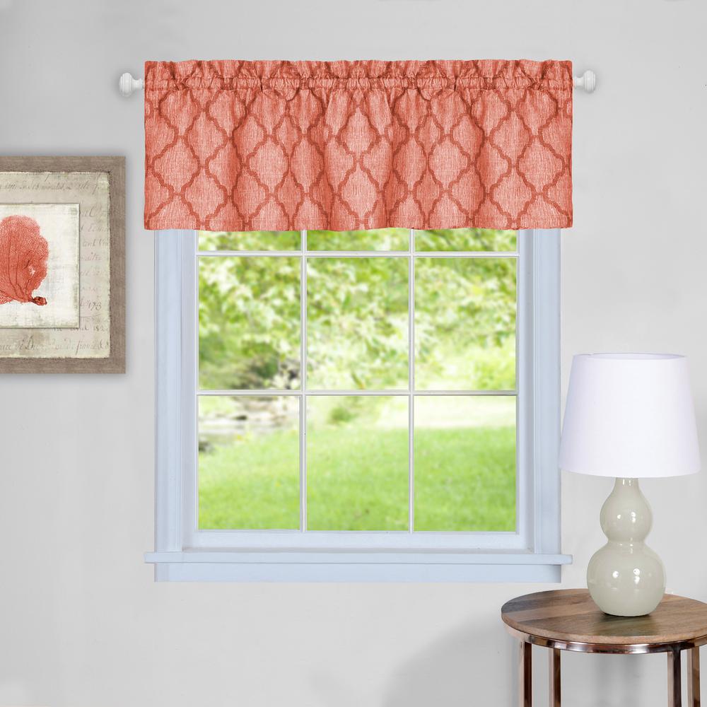 Achim Colby 14 in. L Polyester Valance in OrangeCOVL14OR12 The Home