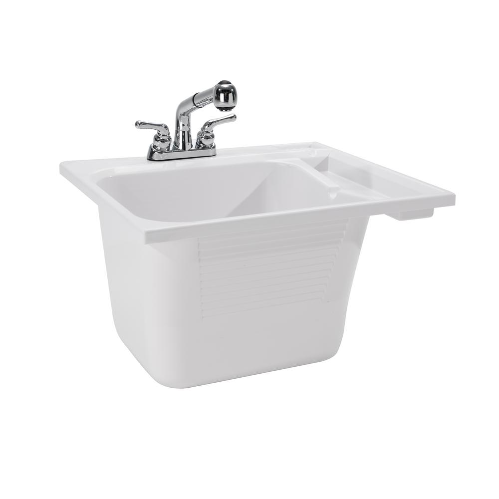 white plastic sink