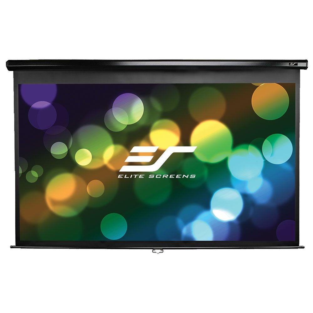 Elite Screens 52 in. H x 92 in. W Manual Projection Screen with Black