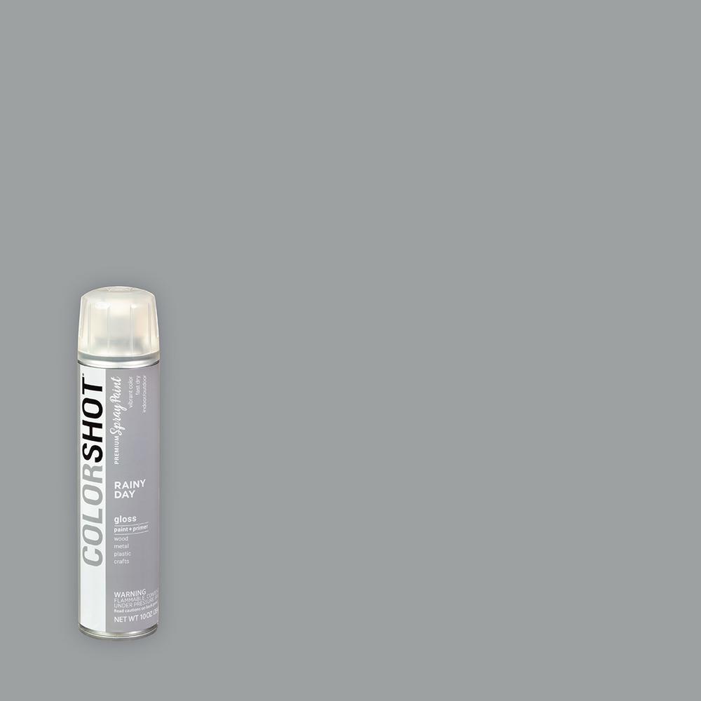 COLORSHOT 10 oz. Gloss Rainy Day Gray General Purpose Aerosol Spray Paint42661 The Home Depot