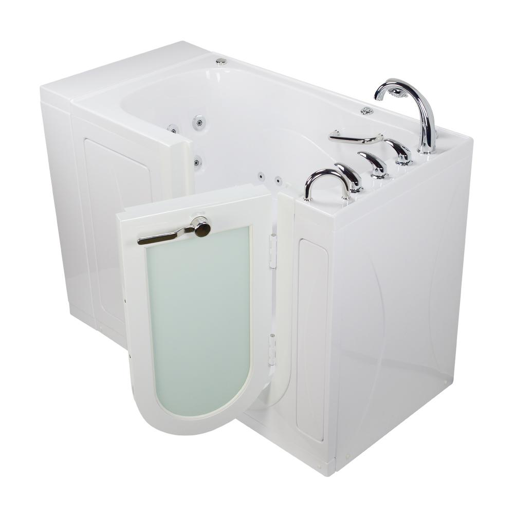 Ella Monaco Acrylic 52 in. Walk-In Whirlpool MicroBubble ...