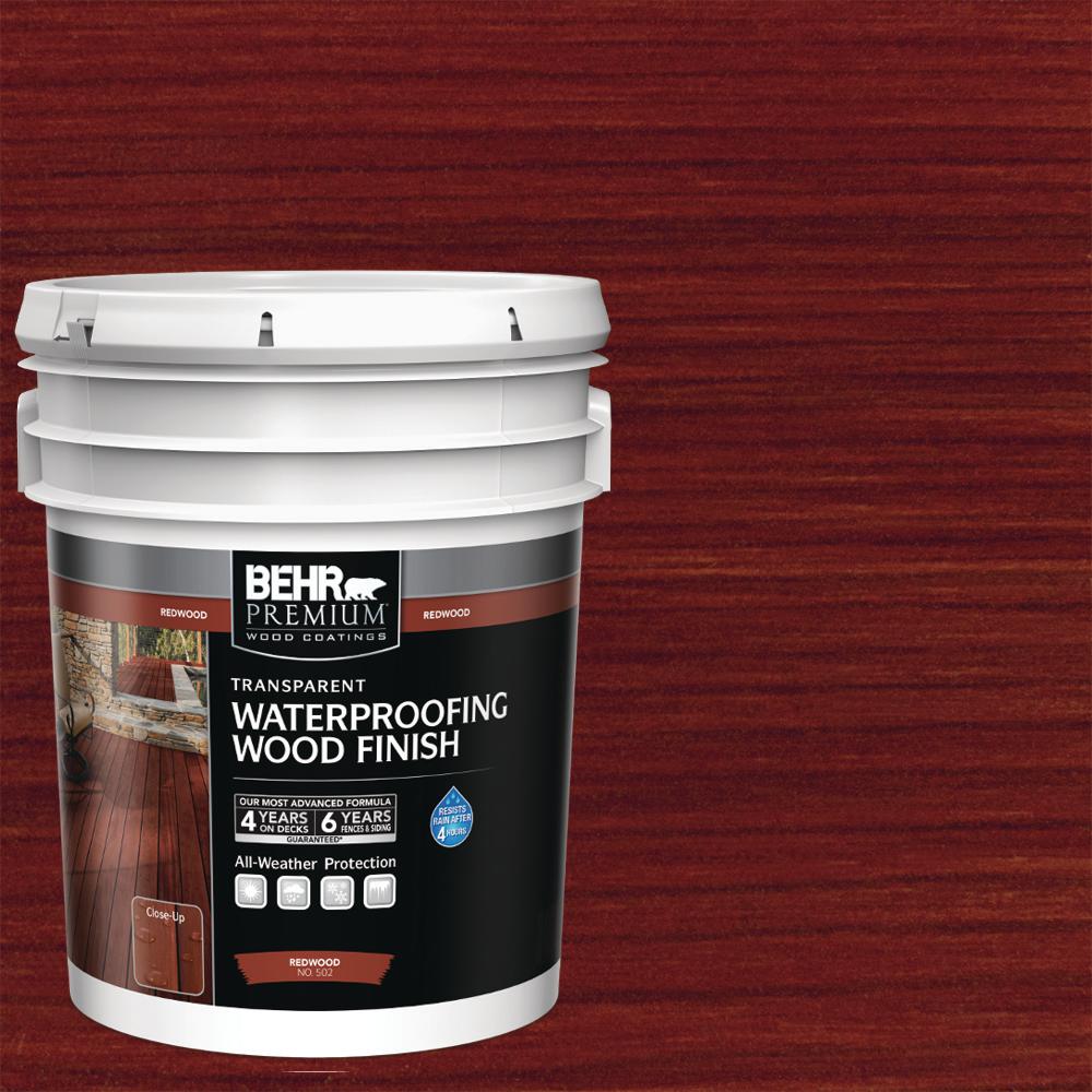 BEHR Premium 5 gal. T330 Redwood Transparent