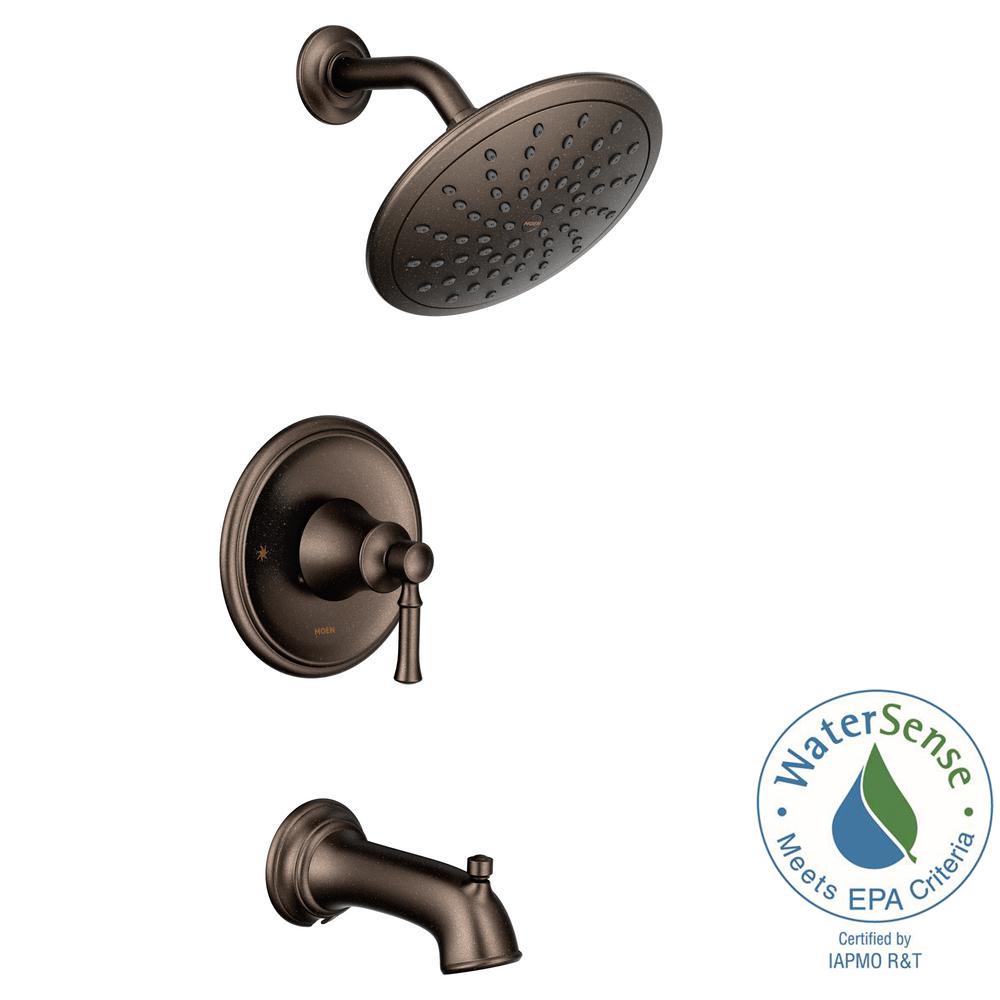 Moen Dartmoor Posi Temp Rain Shower 1 Handle Tub And Shower Faucet