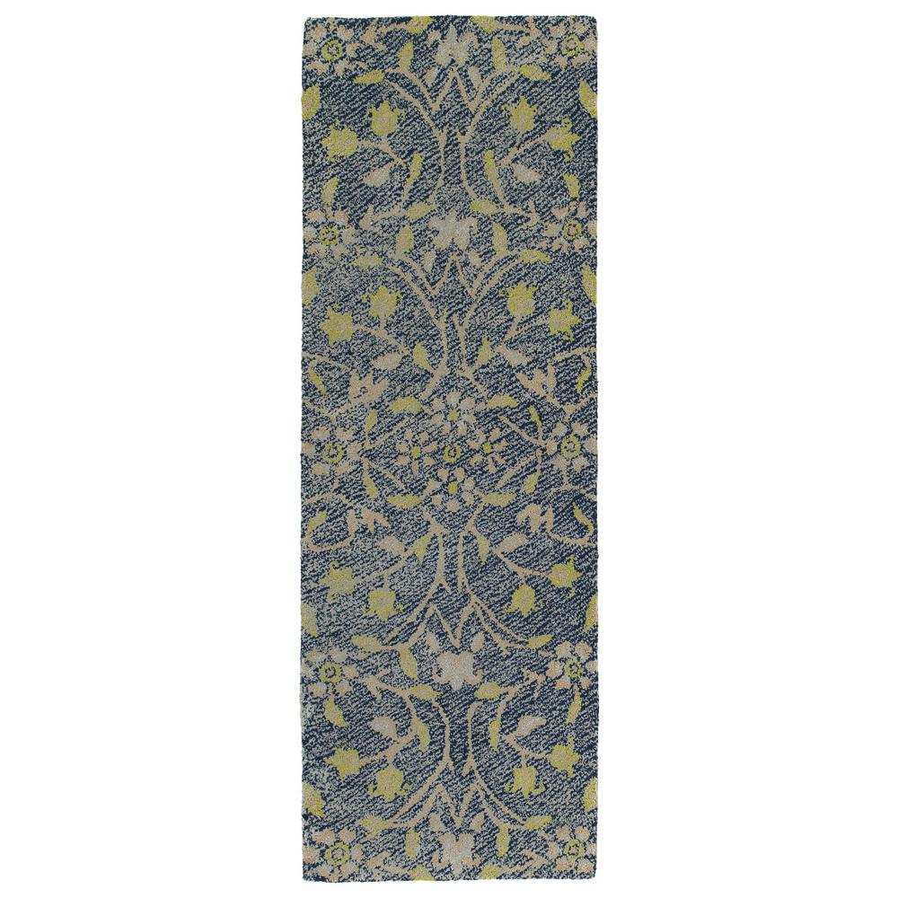 Kaleen Weathered Navy 3 ft. x 10 ft. Indoor/Outdoor Runner RugWTR0422