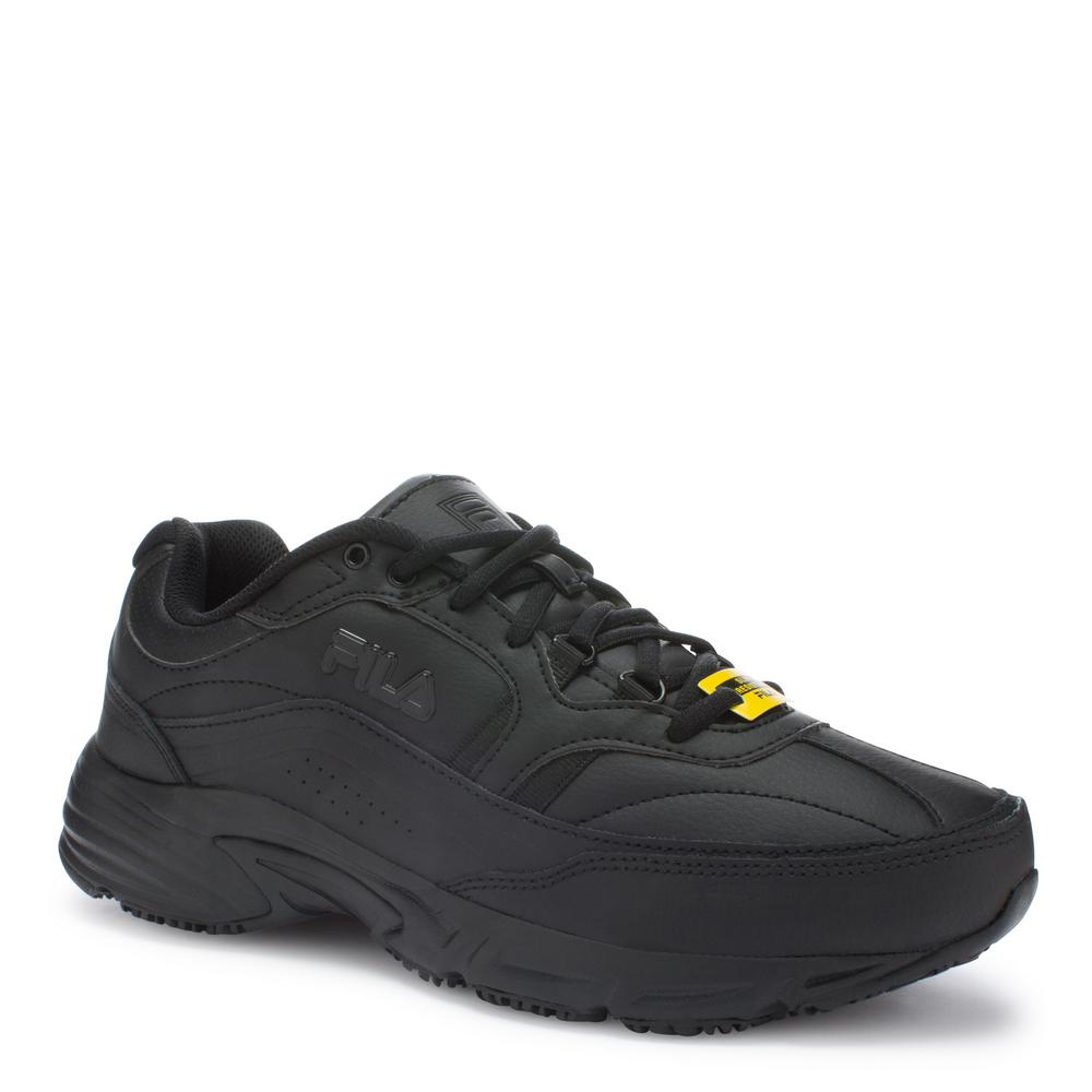fila black leather shoes