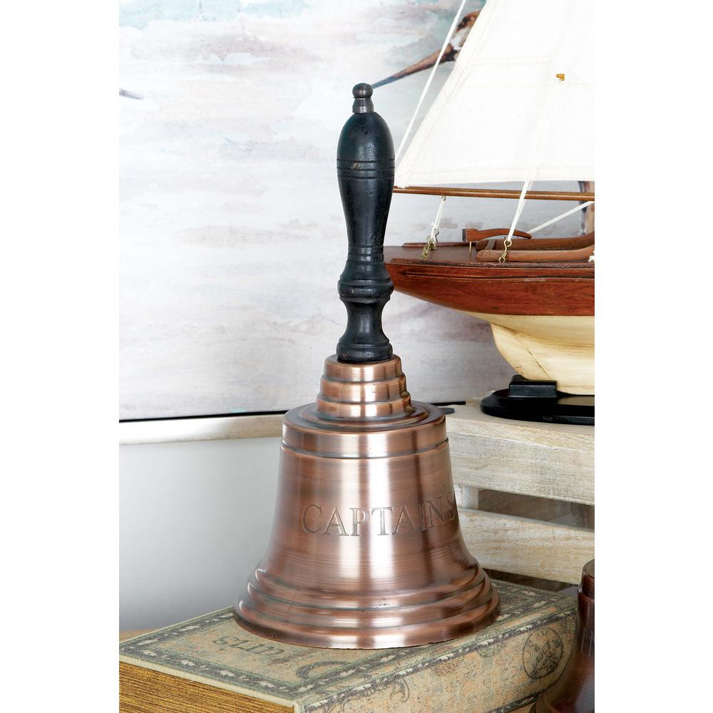 7 in. x 13 in. New Traditional Brass Wood Captain's Bell31312 The