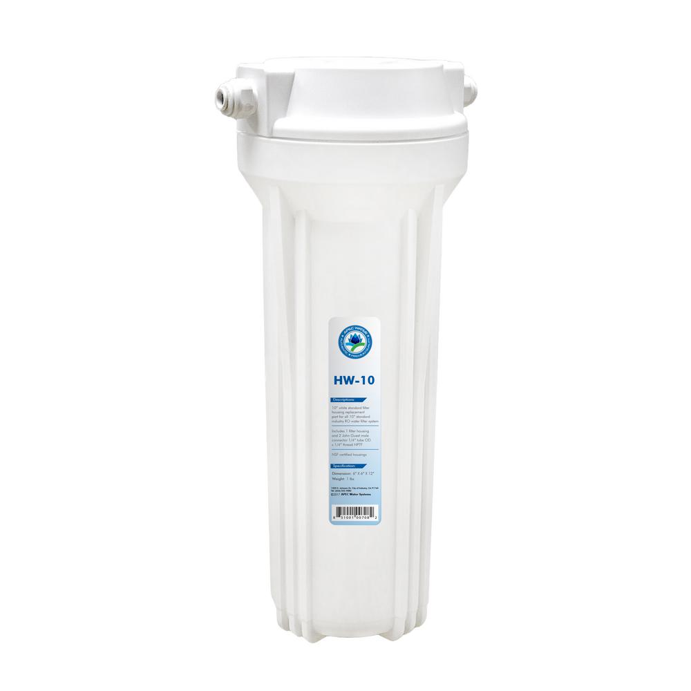 APEC Water Systems 10 In. White Industry Standard Filter Housing With 1 ...