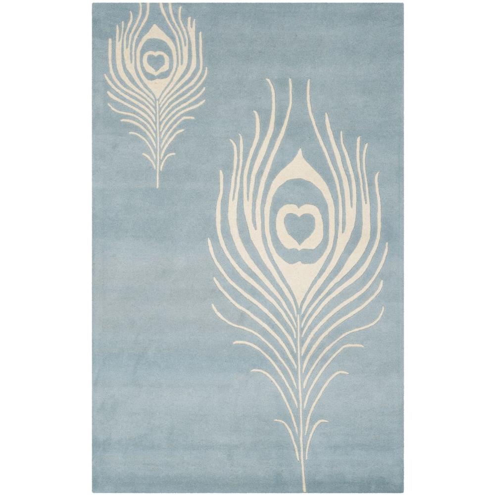 Safavieh Soho Light Blue Ivory 5 Ft X 8 Area Rug Soh704b Safavieh Soho Light Blue Ivory 5 Ft X 8 Area Rug