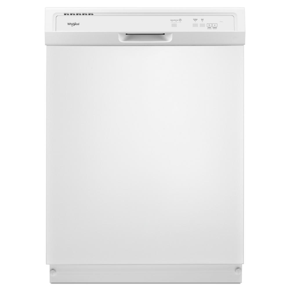 Whirlpool Front Control BuiltIn Tall Tub Dishwasher in White with 1