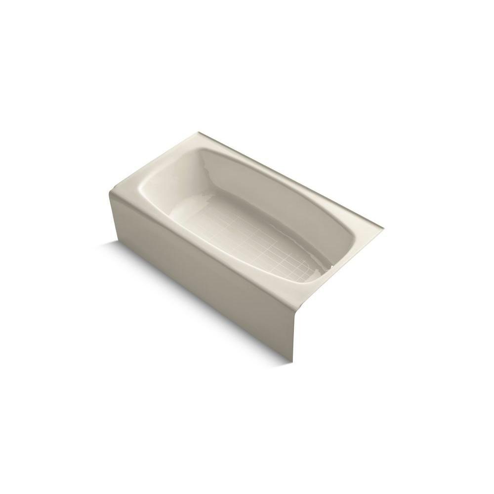 KOHLER Dynametric 5 ft. Right Drain Rectangular Alcove Soaking Tub in