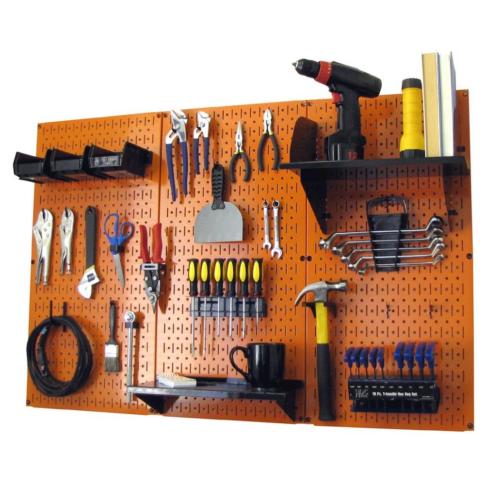 Wall Control 32 in. x 48 in. Metal Pegboard Standard Tool Storage Kit