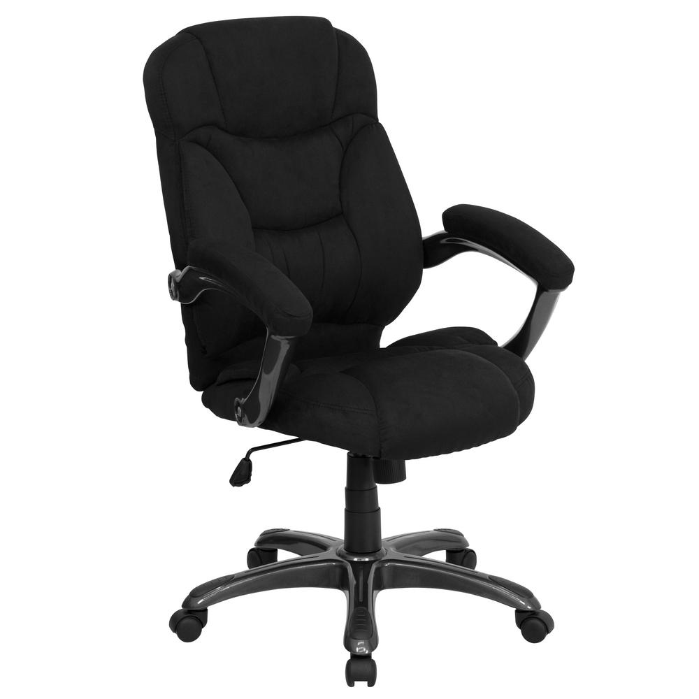 Black Microfiber Flash Furniture Office Chairs Go725bk 64 600 