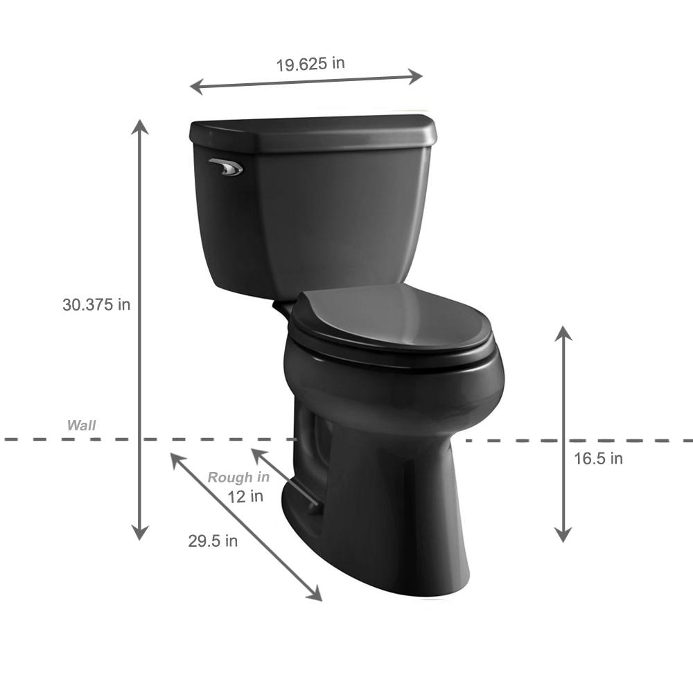 Kohler Highline 2 Piece 1 28 Gpf Single Flush Elongated Toilet In Black Seat Not Included K 3658 7 The Home Depot - Toilet Seat For 5 Gallon Bucket Home Depot Kohler Highline 2 Piece 1 28 Gpf Single Flush Elongated Toilet In Black Seat Not Included K 3658 7 The Home Depot - Toilet Seat For 5 Gallon Bucket Home Depot