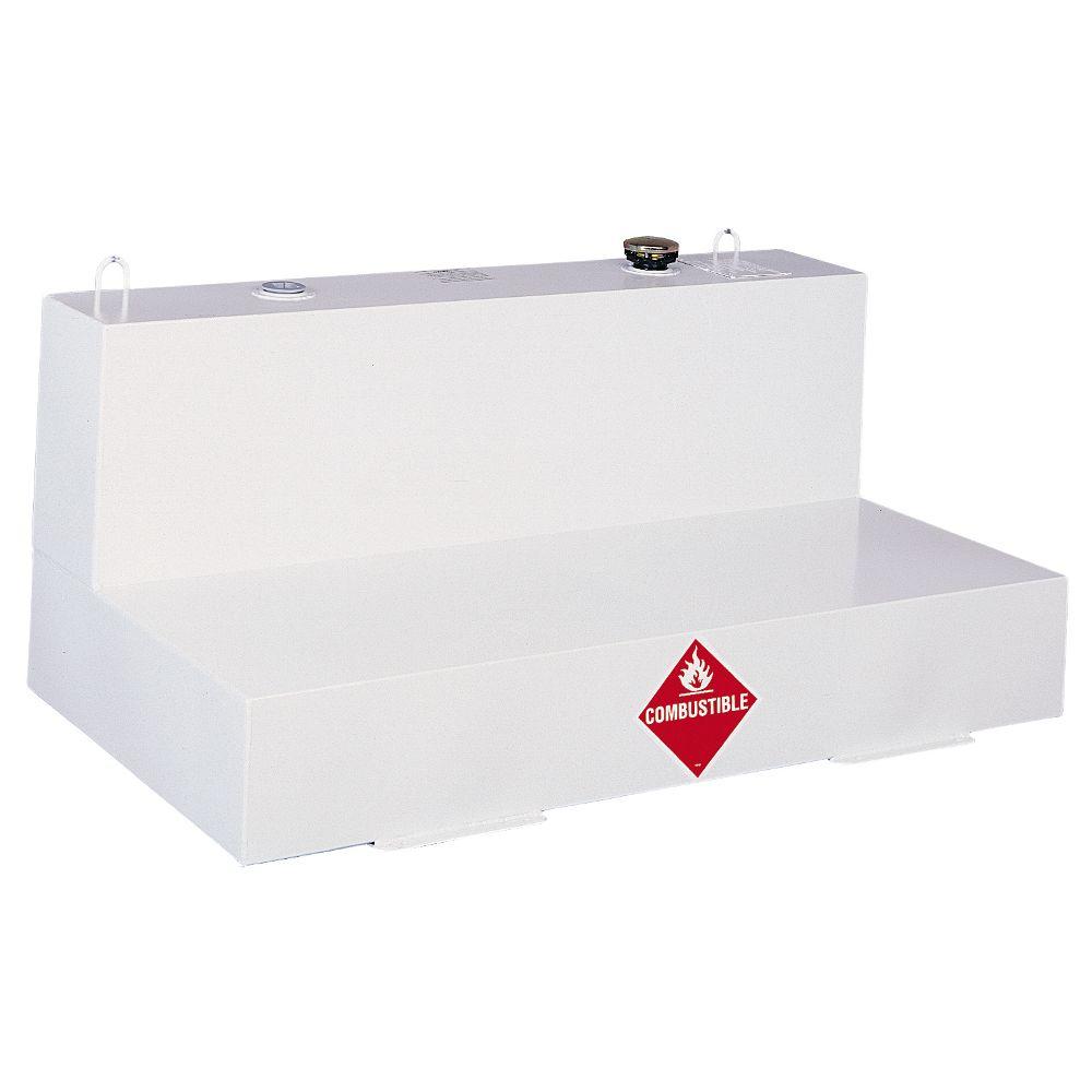 Delta Low-Profile L-Shaped Steel Liquid Transfer Tank in White-488000 ...