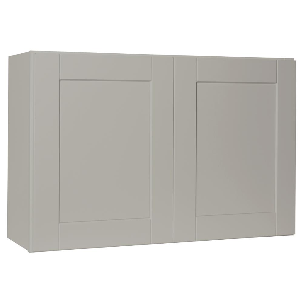 Shaker Assembled 36x23.5x12 in. Wall Bridge Kitchen Cabinet in Dove Gray