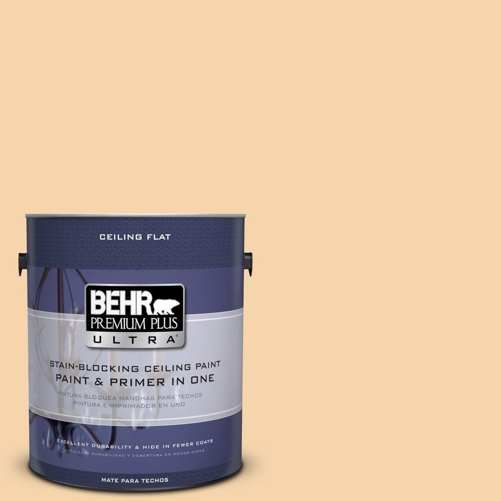 BEHR Premium Plus Ultra 1Gal. No.UL15012 Ceiling Tinted to Pale Honey Interior Paint555801