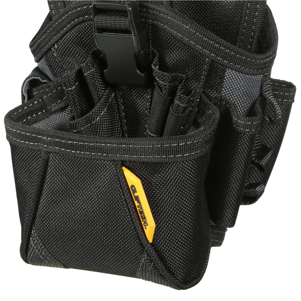 TOUGHBUILT Drill Holster Black W Belt Clip Storage Heavy Duty Tool