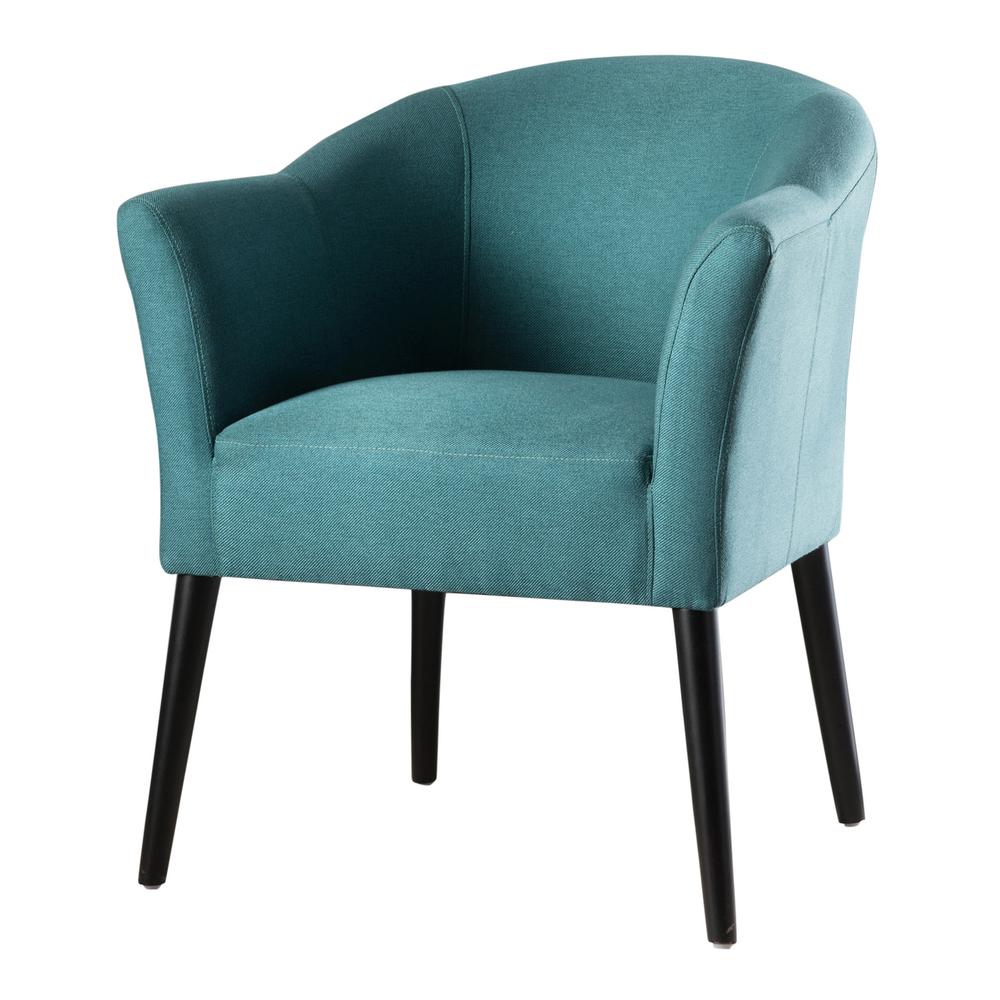 Noble House Cosette Dark Teal Fabric Armchair 10327 The Home Depot