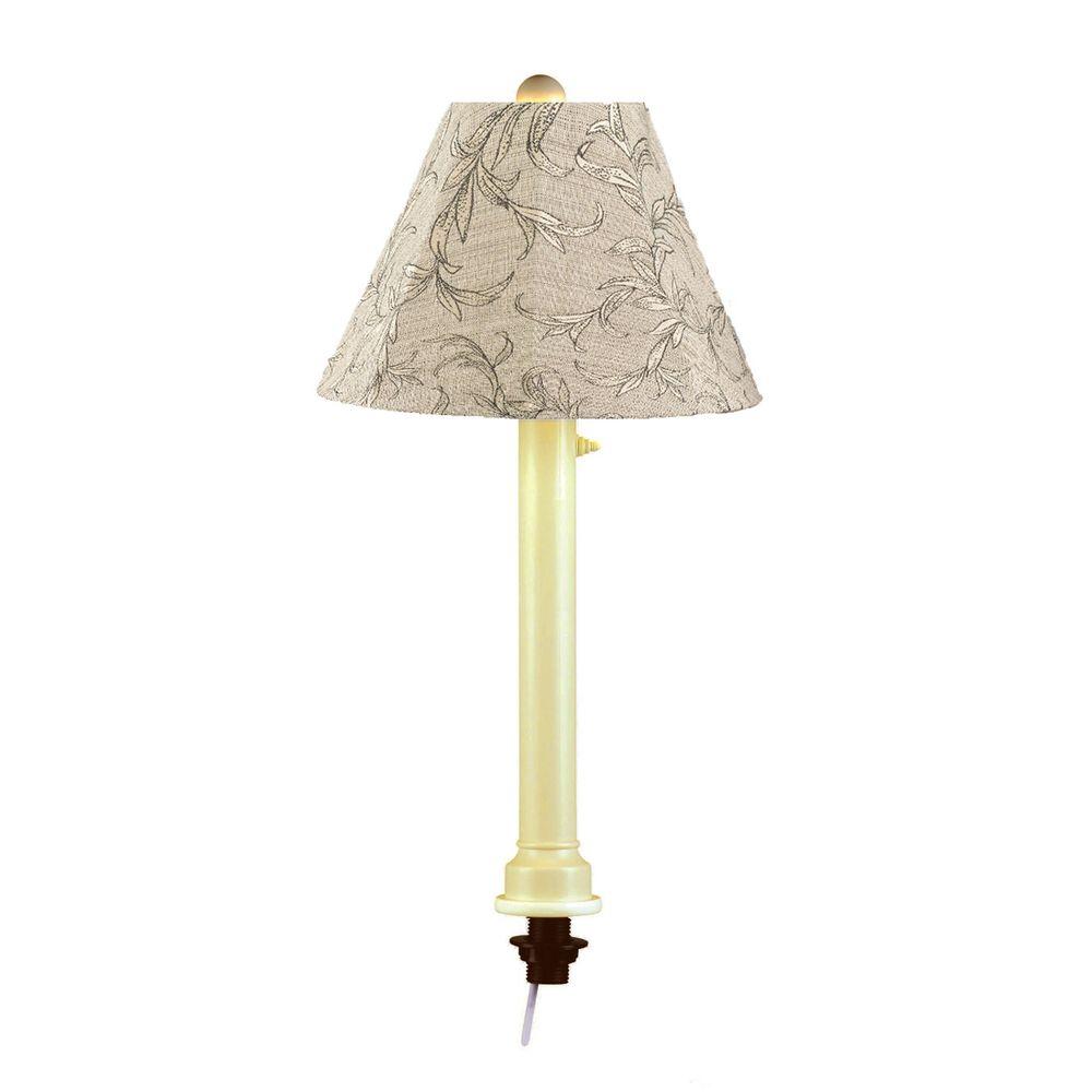 Patio Living Concepts Catalina 28 In Bisque Umbrella Outdoor Table Lamp With Bessmer Shade