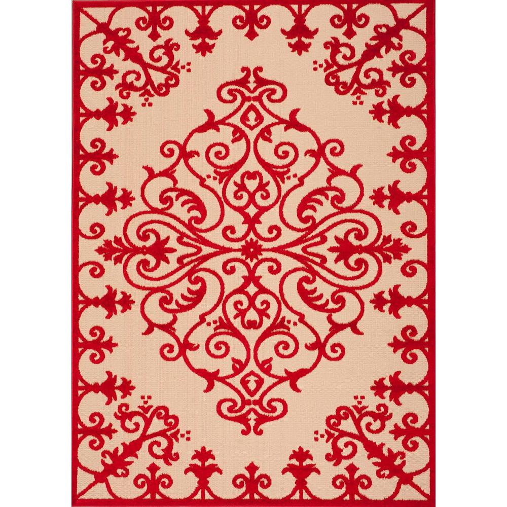 Nourison Aloha Red 4 ft. x 6 ft. Indoor/Outdoor Area Rug243010 The