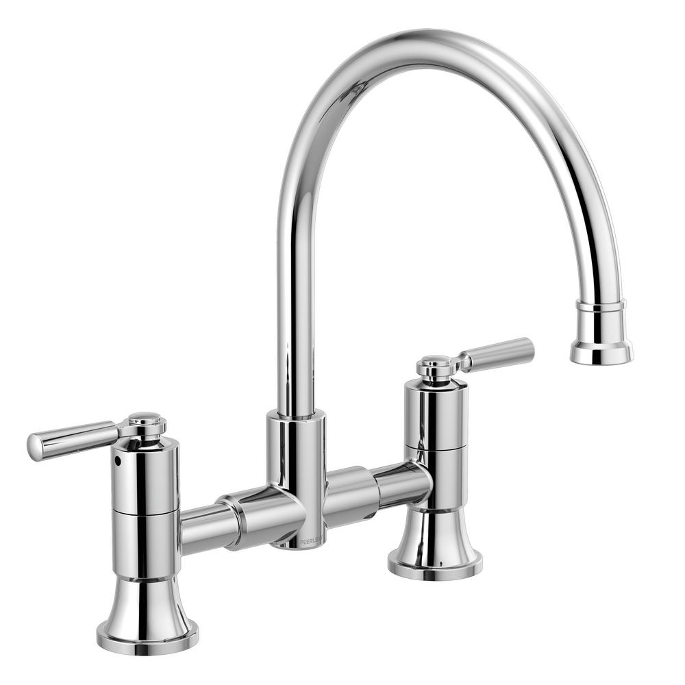 Peerless Westchester 2-Handle Bridge Kitchen Faucet in Chrome-P2923LF