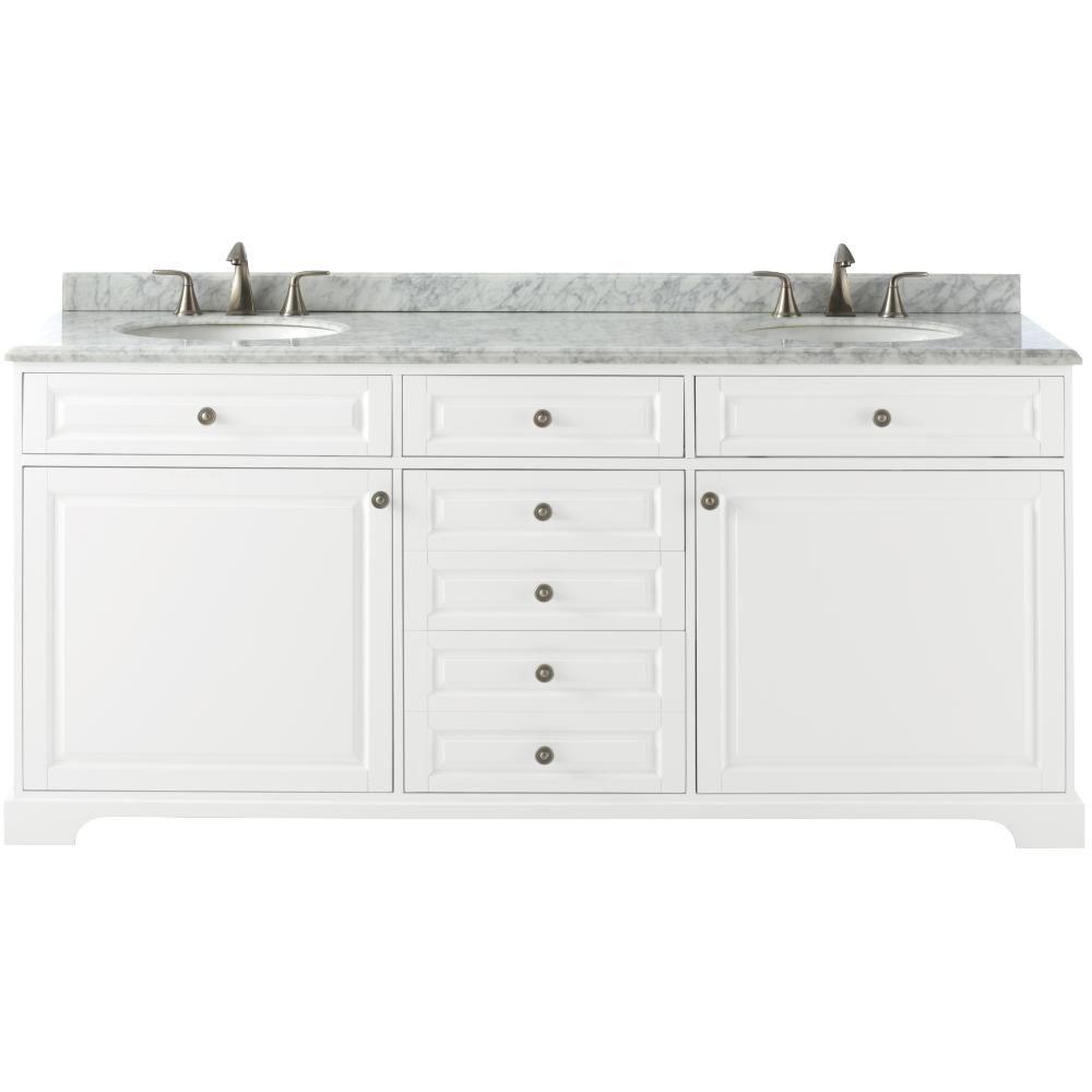 Clearance The Home Depot Highclere 72 In W X 22 D Double Bath Vanity White With