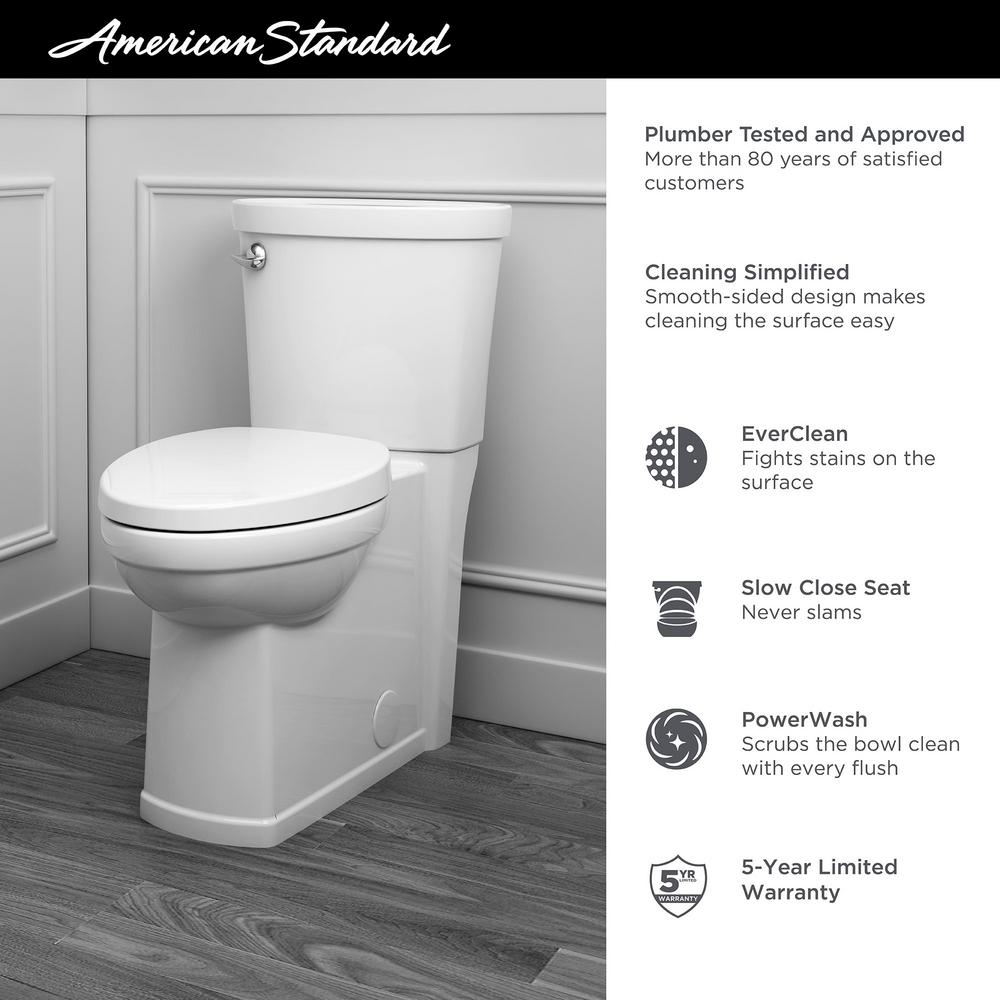American Standard Colony 2 Piece 1 6 Gpf Single Flush Elongated Toilet In White Seat Not Included 221ca004 020 The Home Depot