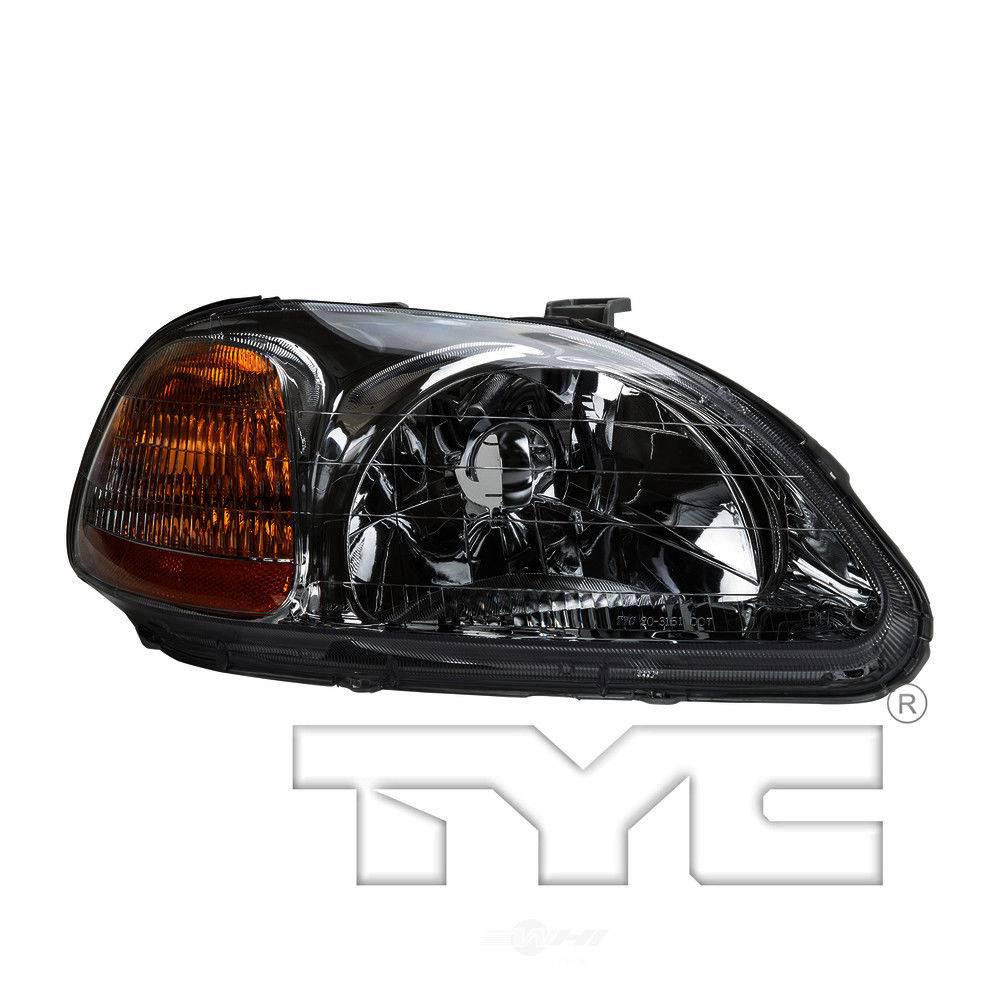 Tyc Headlight Assembly 1998 Honda Civic 1 6l 20 3161 01 1 The Home Depot