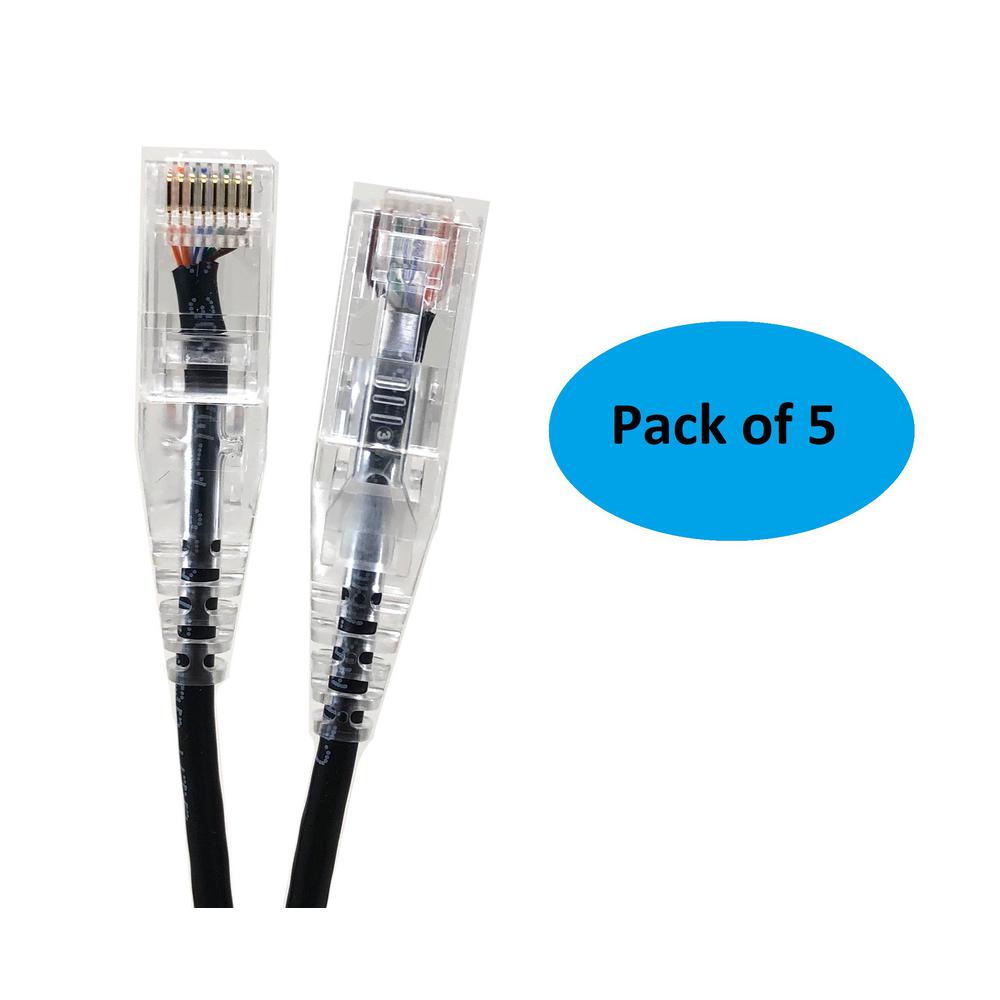 Ethernet Patch Cable 7 Feet White CNE14266 3 Pack Cat6 Snagless//Molded Boot