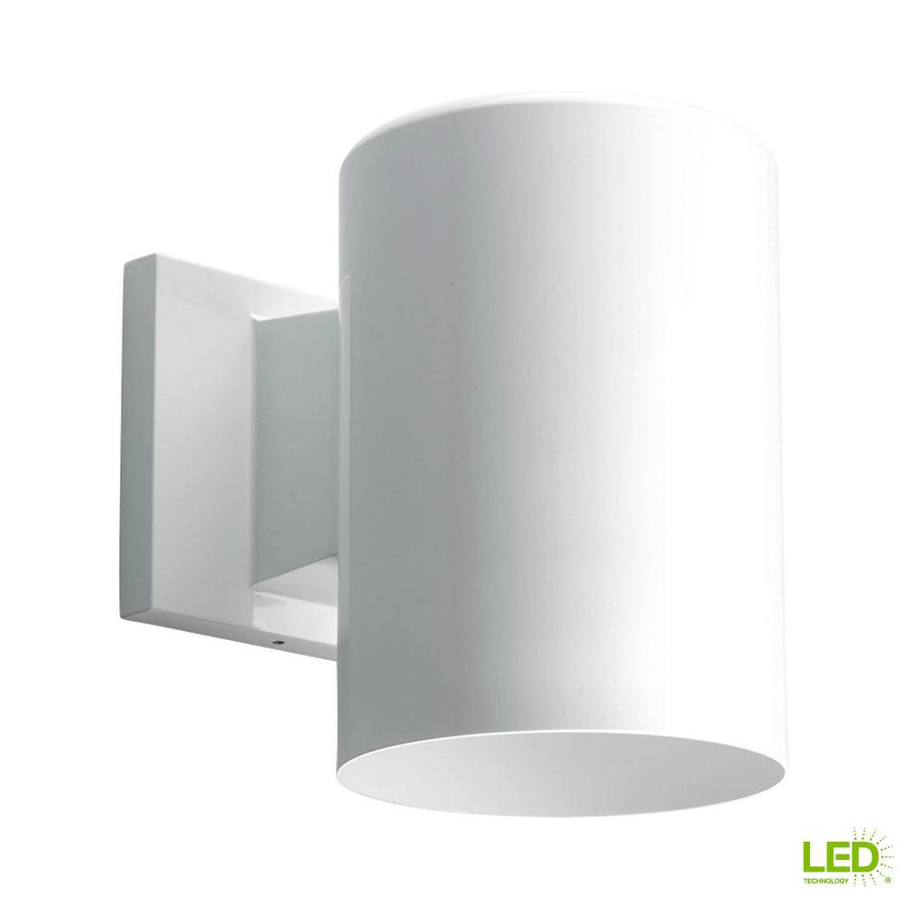 Progress Lighting 1 Light White Integrated Led 7 5 In Outdoor Wall Mount Cylinder P5674 30 30k The Home Depot - Integrated Led Outdoor Wall Mounted Lighting Progress Lighting 1 Light White Integrated Led 7 5 In Outdoor Wall Mount Cylinder P5674 30 30k The Home Depot - Integrated Led Outdoor Wall Mounted Lighting