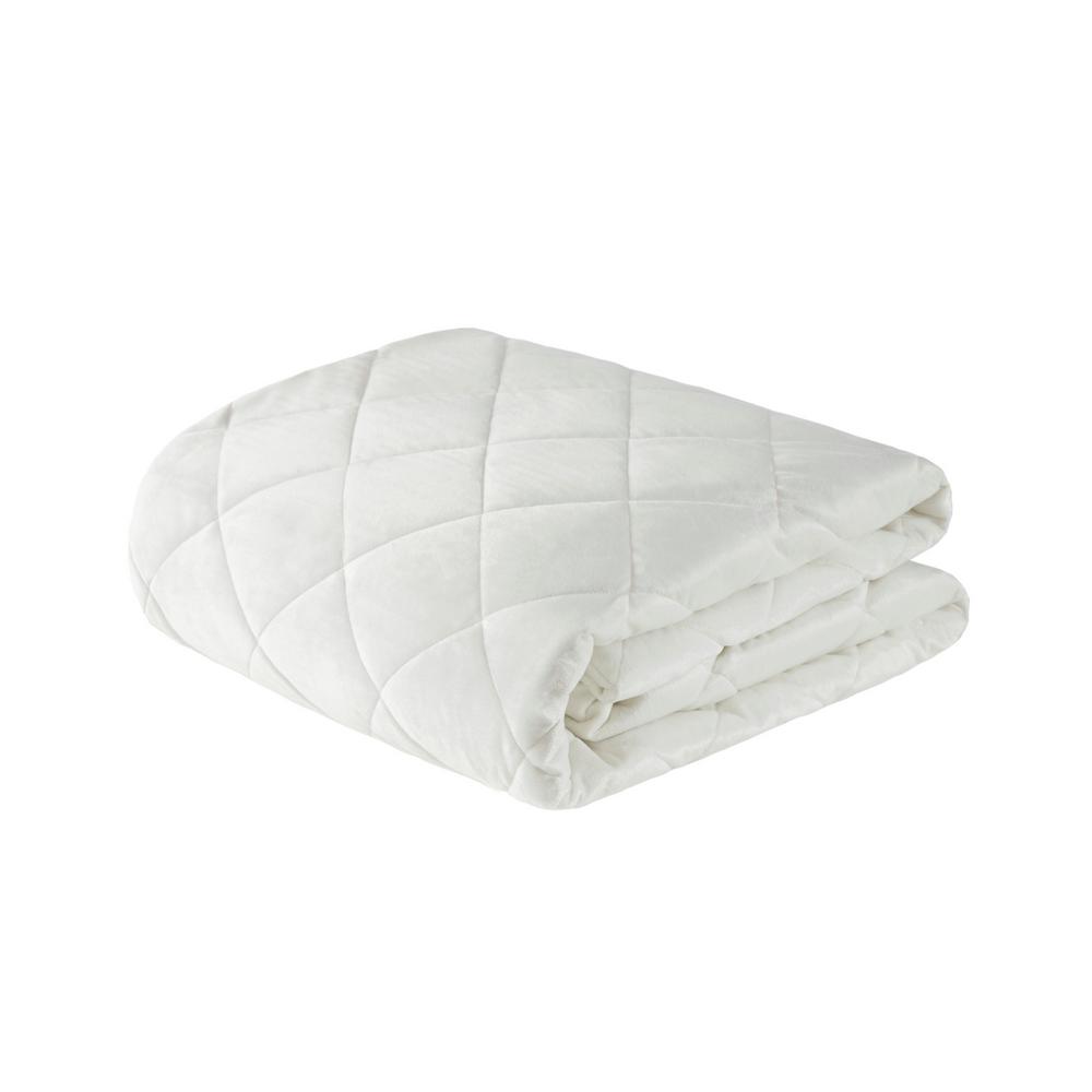 Beautyrest 60 in. x 70 in. 18 lbs. Ivory Luxury Quilted Mink Weighted