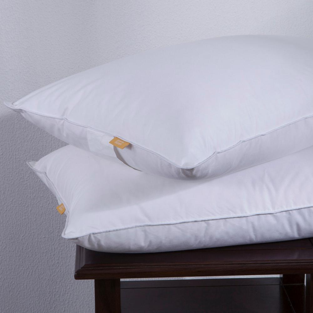 Pure Down Puredown White Goose And Feather Bed Lumbo Pillow In Pure Down Puredown White Goose And Feather Bed Lumbo Pillow In Twin Pack Standard Queen Pd 16028 S Q The Home Depot