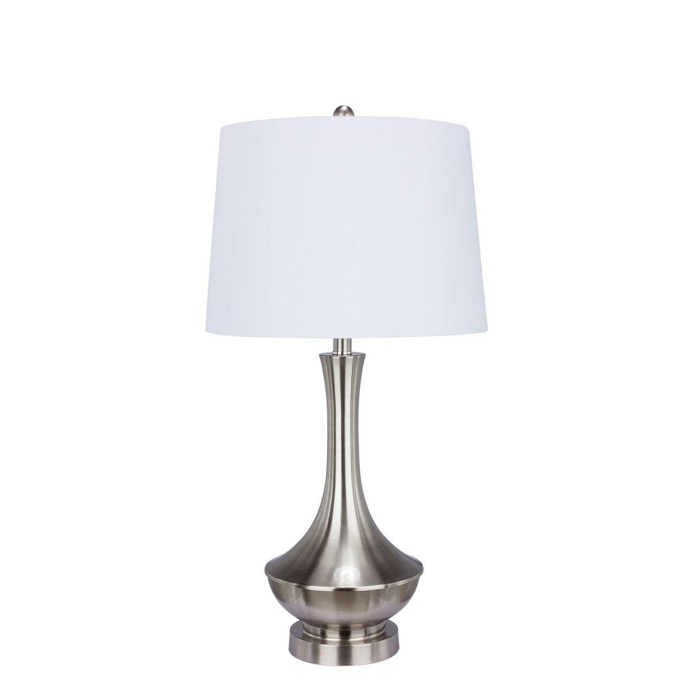 Fangio Lighting Metal Table Lamp With Cream Shade Design Ideas Fangio Lighting 30 In Brushed Steel Metal Table Lamp 1460bs The