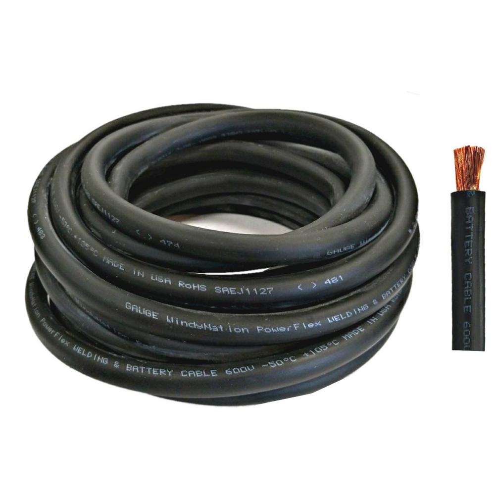 WELDING CABLE 1//0 BLACK 65/' FT BATTERY LEADS USA NEW Gauge Copper AWG Solar