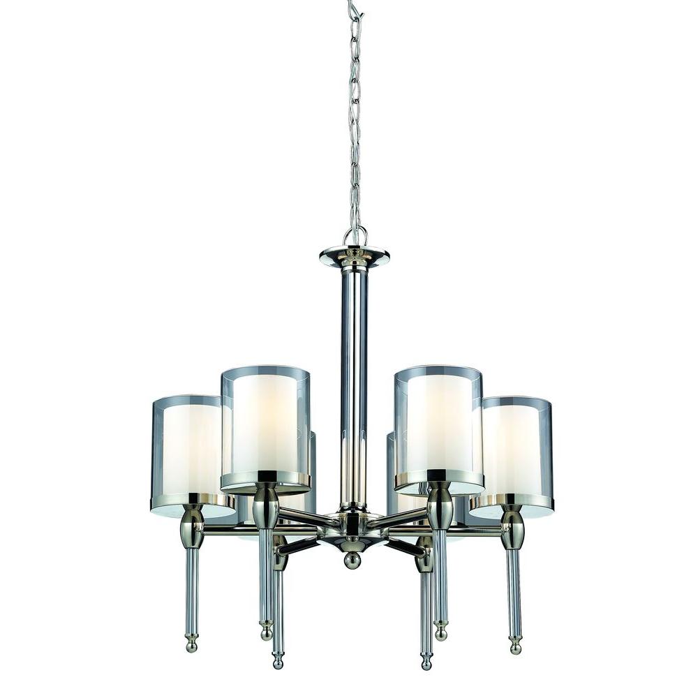 Filament Design Lawrence 6Light Chrome Incandescent Ceiling Chandelier