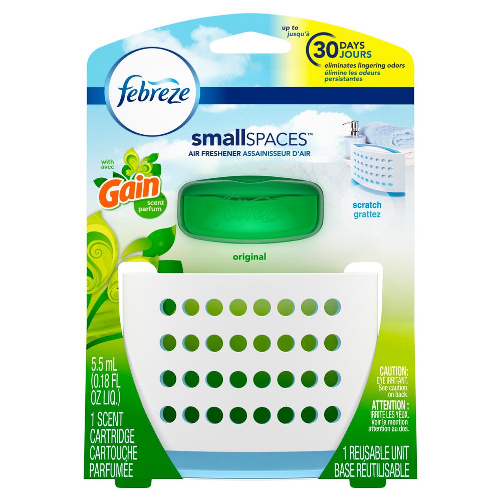 Febreze Small Spaces 0.18 oz. Original Gain Scent Cartridge Solid ... Febreze Small Spaces 0.18 oz. Original Gain Scent Cartridge Solid ...