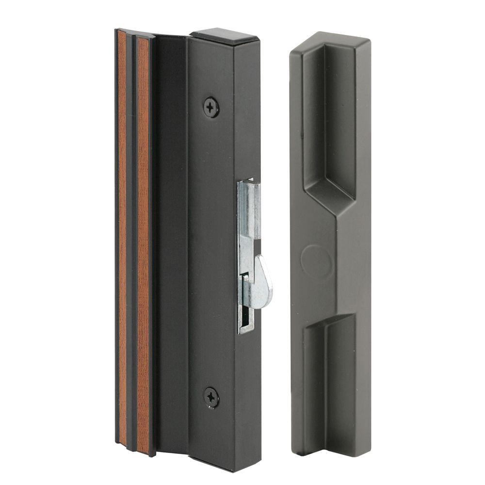 PrimeLine Black Aluminum And Diecast Sliding Door Handle Set AntiLift