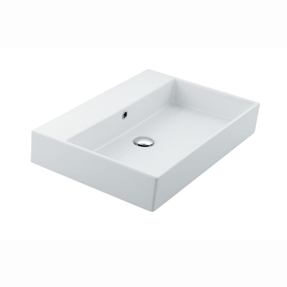 No Faucet Hole Wall Mount Sinks Bathroom Sinks The Home Depot